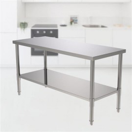 60" Stainless Steel Galvanized Work Table (without Back Board)