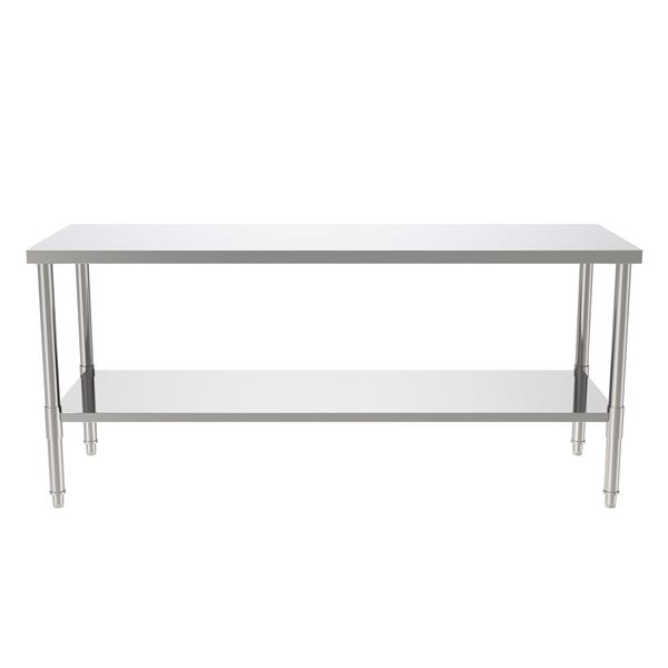72" Stainless Steel Galvanized Work Table (without Back Board) 