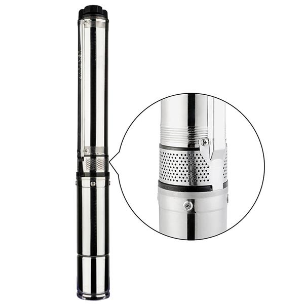 110v 750w Stainless Steel Deep Well Pump with Controller Silver 