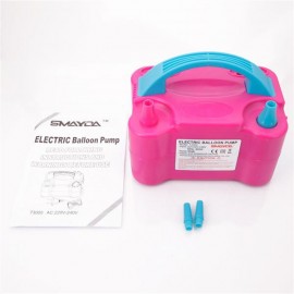 600W 110V Portable Electric Balloon Pump (UK Standard) Rose Red & Blue
