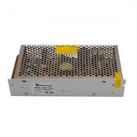DC 12V 15A Regulated Switching Power Supply Silver