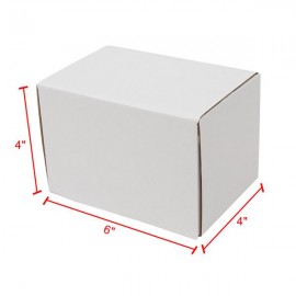 50 Corrugated Paper Boxes 6x4x4"（15.2*10*10cm）White Outside and Yellow Inside