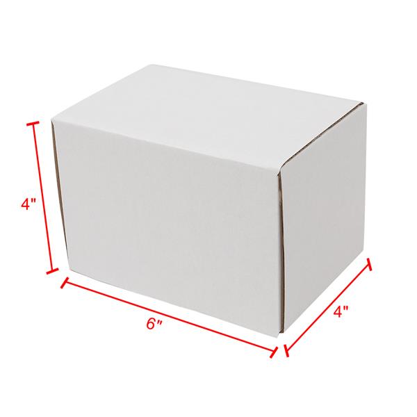50 Corrugated Paper Boxes 6x4x4"（15.2*10*10cm）White Outside and Yellow Inside 