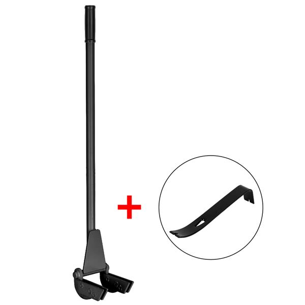 [US-W]Oshion 44" Pallet Buster Tool with Iron Nail-Removal Crowbar Black