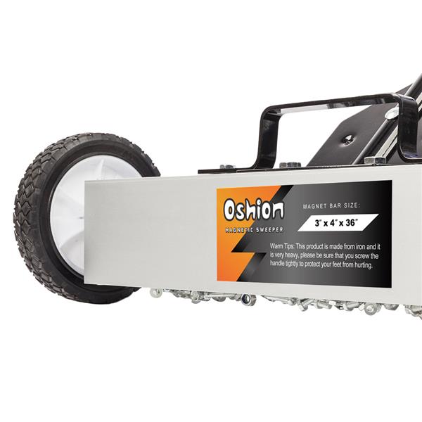 Oshion 36" Magnetic Pick-Up Sweeper with Wheels 