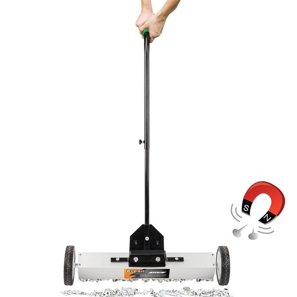 Oshion 24" Magnetic Pick-Up Sweeper with Wheels 