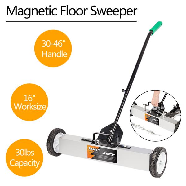 Oshion 24" Magnetic Pick-Up Sweeper with Wheels 