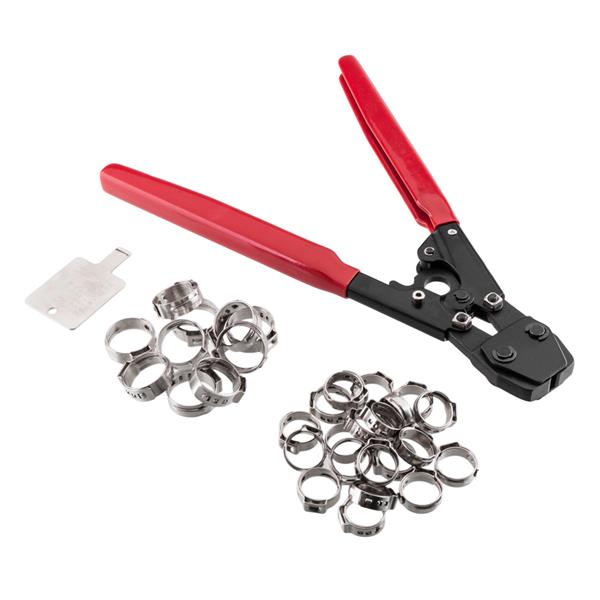 [US-W]PEX Pipe Cinch Crimping Tool with Clamp Red 
