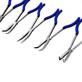 5 pcs/set 11" Long Nose Plier Set Long Reach Straight Needle Cutter Widely Used